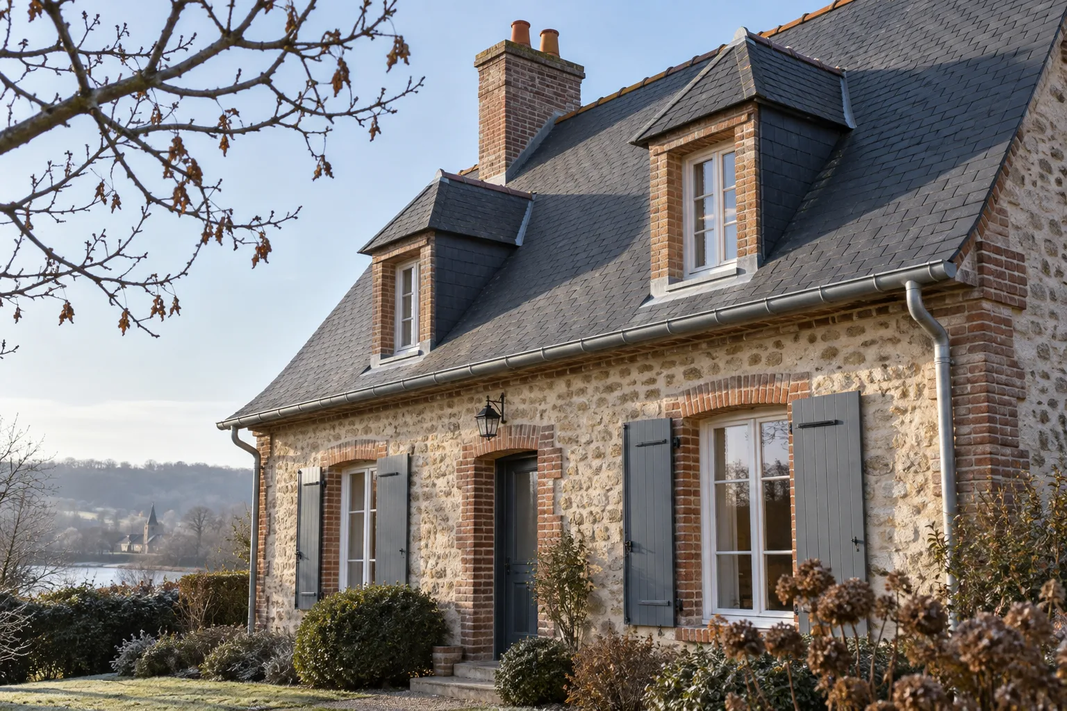 Illustration d’une toiture qui protège la maison pendant la saison froide